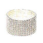 Bracelet stretch large argenté à cristaux 12 € - Claires