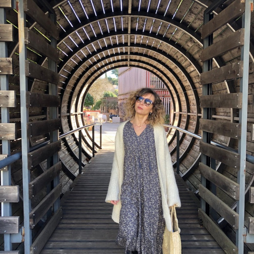 une robe longue esprit bohème Indi&cold collection 2019